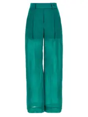 [Alberta Ferretti] Alberta Ferretti-Muslin Pantaloni Verde-Donna 38IT Green