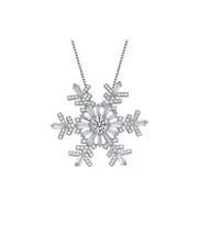 Genevive Silver CZ Christmas Pendant