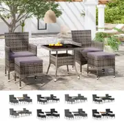 Acacia Wood Dining Set 5 Piece Multi Colours 120x120x75/80x80x75 cm vidaXL