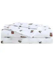 Eddie Bauer 200 Thread Count Buddy Camping Allover Cotton Percale Sheet Set
