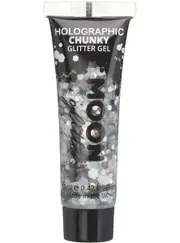 Moon Glitter Holographic Silver Chunky Glitter Gel
