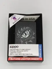 Zippo Black Light Dragon Eye 48608 "Double Torch" refillable Butane Lighter
