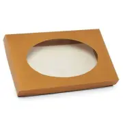 Glossy Gold - Two Piece Oval Window 1/2lb Candy Boxes - Bulk Lot of 200/Case