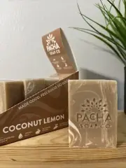 Lot of (5) PACHA SOAP Co Coconut Lemon Bar Soap with Coconut Milk Shea Butter