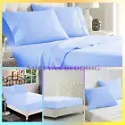 Graceful Sky Blue Bed Sheets Collection 1000TC Egyptian Cotton Select AU Size