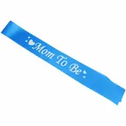 Mom To Be Blue Baby Shower Sash Mum pregnant Boy Girl Sister Mummy Party Sashes Shoulder Strap