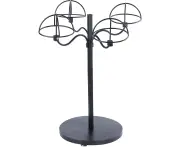 Lhysn Wig Head Stands, for Multiple Wig Stand, Display Rack, Wig Holder for Styling, Metal Storage Organizer for Wig Rack Stand - Patent Protected (Black)