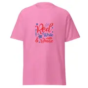 Red White & Booze 4th July classic tee shirt