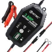 6/12V 3A Smart Battery Charger for Trickle Lithium LiFePO4 Lead-Acid Batteries