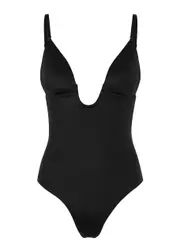 Spanx Suit Your Fancy Plunge Bodysuit - Black - L L