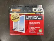 FrostKing Window Insulation kit 2 Pack Kit 1.5 mil Thick - Free Shipping