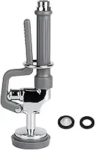 KOLLNIUN Pre Rinse Sprayer Head with Handle Grip Commercial Kitchen Sink Faucet Spray Valve Nozzle 1.42 GPM High Pressure Dish Spray Face for Restaurant Industrial Dishwasher, Gray