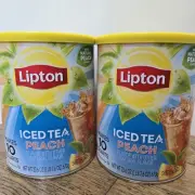 2 Lipton Peach Iced Tea Mix Sweetened Makes 10 Quarts Each 7/25