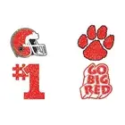 Anderson's Go Big Red Glitter Body Decals Assortment, 100 per Package, Tattoo...
