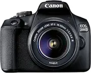 Canon EOS 2000D Kit [18-55 DC III] DSLR Camera - International Version - Black
