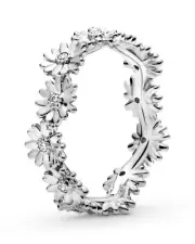 Pandora S925 ALE Sparkling Daisy Flower Crown Ring 198799C01 -52 - Ring Size 6