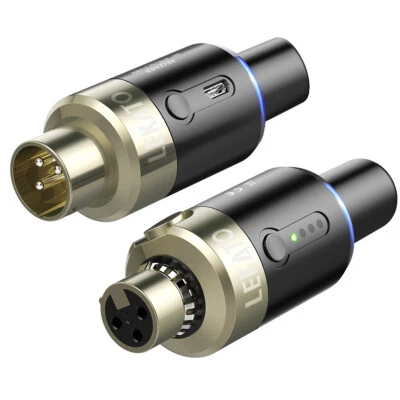 LEKATO Wireless Microphone Transmitter Receiver 5.8GHz Plug On XLR Rechargeable
