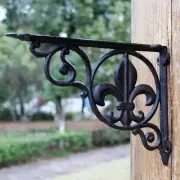 1PC Floating Triangle Shelf Brackets Cast Iron Wall Mount Support Antique Decor