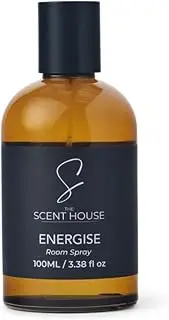 [The Scent House] Energise Room Spray, 100ml | Essential Oils Inc. A zingy blend of Sicilian Lemon, Peppermint, and Ginger for Energy Boost. Instant Mood Lift Mist/Air Freshener/Linen Spray