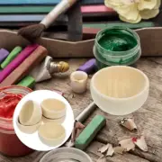 10 Pcs Small Bowl Mini Wooden Unfinished Crafts Bowls for Drawing Child