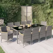 Garden Dining Set Furniture 11 Piece Multi Colours vidaXL