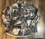CABELA’S O2 OCTANE Stretch Microtex Mens Camo Soft Long Sleeve Button Shirt 2XL
