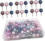 AUTSUPPL 100Pcs Ball Shaped Thumb Tacks Portable Push Pins for Map Marking Poster Fixing and Craft Projects Easy to Use No Tools Required