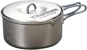 Evernew Titanium Non-Stick Pot, 0.9-Liter, Black (696911)