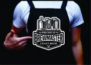 Brewmaster Beer Brewery Manly Apron, Funny BBQ Apron for Men