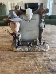 Bobble Head Cowboy Picture Frame. Rich Collection Picture Frame. Texas Nice