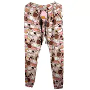 Peter Alexander COFFEE LOVERS Soft Easy PJ Pant NEW Women Size M Brown Pink 2022