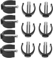 Didiseaon 12pcs C Clamp Pin Lock Walking Stick Accessories Non Slip Cane Clips for Indoor Outdoor Use Fit for Tubes Secure Grip for