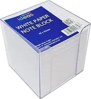 Bright Ideas Note Block Clear Box Sheet Size: 9cm x 9cm, Pack of 700 Sheets. 80gsm White. Ideal Memo Block and Note Block Refill. Small Writing Paper for Message Pad for School or Home Office. BI2390.