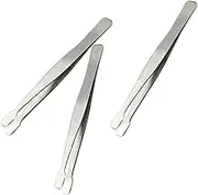 SHINEOFI 3Pcs Stamp Tweezers Ergonomic Stainless Steel Makeup Tweezers for False Eyelash Application and Comfortable and Elegant for Craft and Beauty