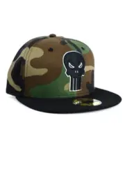 New Era Punisher 59fifty Custom Fitted Hat Size 7 1/2 Marvel Comics Camouflage