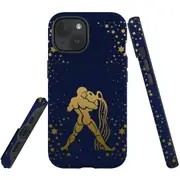 For iPhone 15 Case, Shielding Cover, Aquarius Drawing