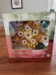 Vintage 11 Light Star Christmas Tree Topper by Holiday Time NIB NOS