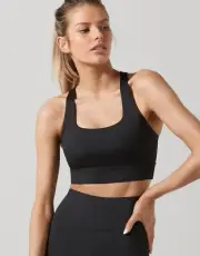 Womens New Lilybod Astrid Sports Bra Size XS Smoke Black
