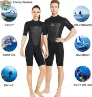 Shorty Wetsuit Men Women 2/3mm Neoprene Back Zip Wetsuit for Surfing Kayaking