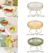 Metal Wire Fruit Basket Fruit Tray Decorative Vegetable Bread Snacks Basket