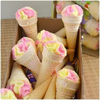 在飛比找蝦皮購物優惠-【台灣熱銷】 冰淇淋零食甜筒 棉花糖雪糕盃 創意造型 擺攤糖