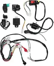 Vuzmode Wiring Coil Loom Ignition System Spark Plug Kit, for 50cc 70cc 90cc 110cc PIT Quad Dirt Bike ATV Dune Buggy Engine Ignition Coil Pack