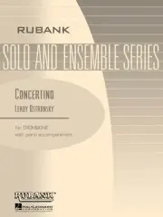 Leroy Ostransky Concertino Trombone Solo Piano Contest Sheet Music Rubank Book