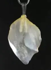 Gem Libyan Desert Glass Sterling Silver Bail Pendant 4.0 gram | COA & Box *pw