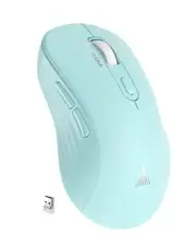 SM66 Green Silent Dual Mode Wireless Mouse for Laptop Adjustable 4800 DPIRech...
