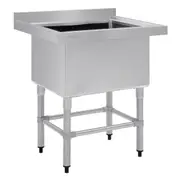 Vogue St/St Deep Pot Sink - 770mm (w) x 600mm (d) (90mm Drain)