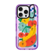 iPhone 16 Pro Impact Ring Stand Case MagSafe Compatible Fruit Salad iPhone Case by Tess Smith-Roberts