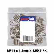 Powercoil 3523-18.00X1.5DP - Thread Inserts MF18 x 1.5mm x 1.5D 5 Pack