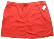 Croft Barrow Womens Skirt Plus 3X Watermelon Soda Pink, Elastic Waist/Drawstring