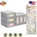 Durable 6 Pack Grey Bed Sheet Organizers - Modern Storage Solution for Shelves
